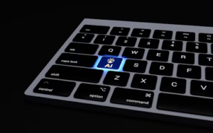 Keyboard with an AI button